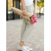 Solid Color Casual Drawstring Elastic Waist Soft Pant