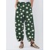 Daisy Floral Printed Loose Irregular Elastic Waist Pants