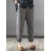 Vintage Striped Pockets Cotton Harem Pants