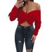 Sexy Kink Off-the-shoulder Long Sleeve Crop Top