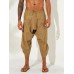 Mens Corduroy Casual Ethnic Style Calf-Length Loose Drawstring Harem Pants