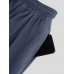Mens Casual Fashion Vintage Solid Color Drawstring Suede Harem Pants