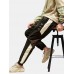 Mens Plain Corduroy Contrast Color Graphic Printed Harem Pants