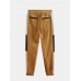 Mens Plain Corduroy Contrast Color Graphic Printed Harem Pants