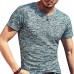 Mens Cotton Breathable Solid Short Sleeve Slim Fit Casual T-Shirt