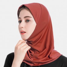 Muslim Hijab Scarf Women Solid Crystal Hemp
