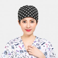 Nurse's Cotton Printed Beanie Hat Surgical Cap Scrub Caps