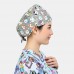 Cartoon Print Tie-back Surgical Caps Scrub Hat