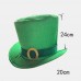 St. Patrick's Day Leprechaun Green Satin Top Hat with Buckle Adult Costume Cap