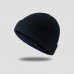 Unisex Solid Color Knitted Wool Hat Skull Caps Beanie Brimless Hats