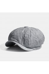 Men Vintage Painter Beret Hats Summer Octagonal Newsboy Cap Cabbie Lvy Flat Hat