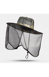Men's Hiking Travel Sun Hat Outdoor Fishing Cap Breathable Mesh Gauze Casual Hat