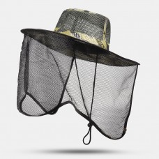 Men's Hiking Travel Sun Hat Outdoor Fishing Cap Breathable Mesh Gauze Casual Hat